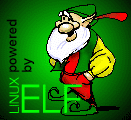 [bearded elf behind `powered by LINUX ELF']