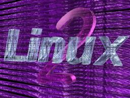 [purple background with clear `Linux' and magenta `2' in front]