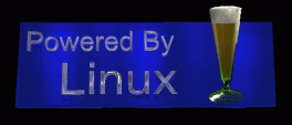 [`Powered By Linux' completely ray-traced, virtual-Pilsner logo]